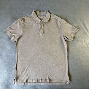 Eddie Bauer Outdoor Men’s Tall Large (TL) Polo Shirt Beige Short Sleeve Casual